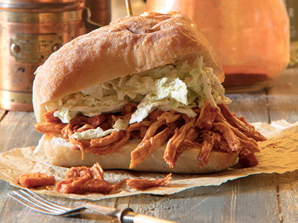 Pulled Turkey Ciabatta closeup